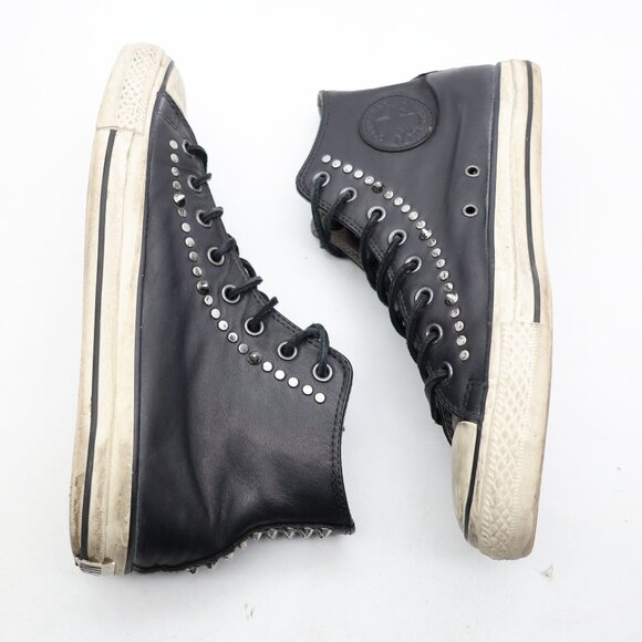 Converse X John Varvatos Men's 10 Women's 12 Studded Hi Leather Black 125707C - Picture 9 of 14